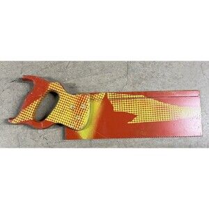 Disston hand saw artistically painted, customized On Both Sides Vintage 12”